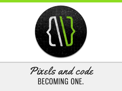 Pixels and Code black code freebie freebies gray green landing logo page pixels theme themewithus