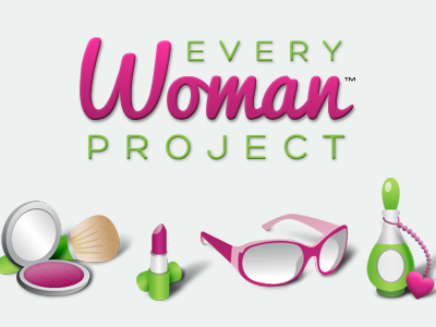 Every Woman Project - Landing Page brush compact every woman project female feminine green lipstick perfume pink sunglasses