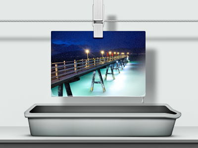 Photo Drip clip clothespin drip framed photo photography tray water