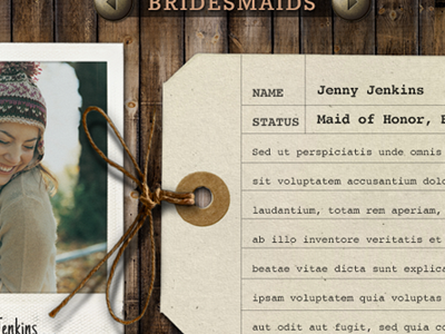 Bridesmaids Tag knot polaroid tag theme wedding wedding website