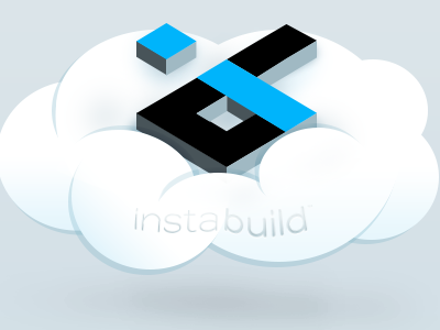 Are we in the cloud...? cloud fluffy icon instabuild logo