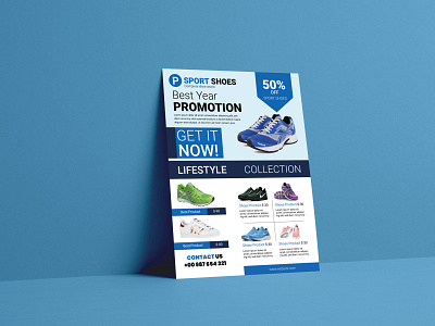 Sport shoes flyer company branding design flyer flyer design flyer product illustration marketing materials product promotion shoes flyer shoes promotion