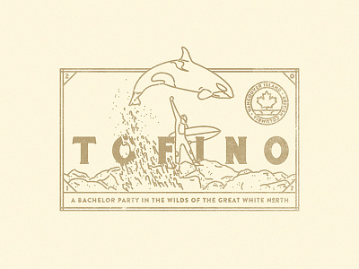 Bachelor Party Invite british columbia canada surf tofino whale