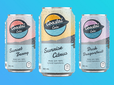 Coastal Cola Soda Label Packaging