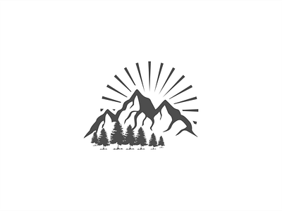 Mountain Park Outdor Logo art branding decoration design flat graphic design icon illustration logo mountain outdoor park vector