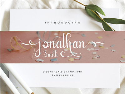 INTRODUCING - JONATHAN SMITH brand calligraphy cursive design elegant fashion font letter model modern script set typeface typography