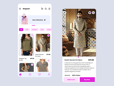 E-Commerce Cloth App UI cloth cloth app cloth app ui cloth store figmadesign ui ui for cloth app user interface design
