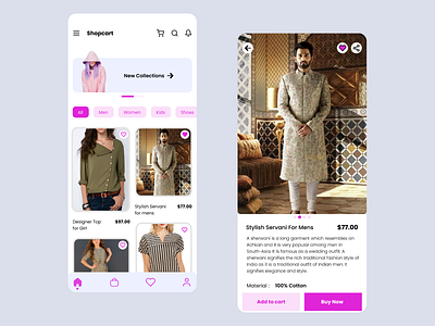 E-Commerce Cloth App UI