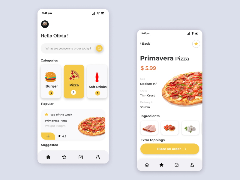 Fast Food App UI by Neeraj Pandey on Dribbble