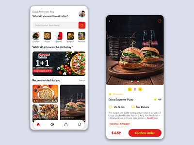 Food Delivery App burger app ui fast food app fast food app ui figmadesign food app ui pizza app ui ui ui for food app user experience for food appp user interface