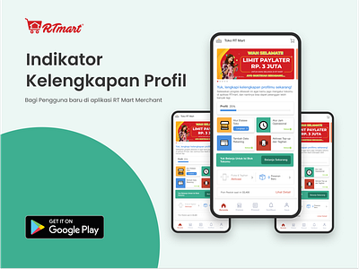 Indikator kelengkapan Profil app branding design icon illustration logo typography ui ux vector