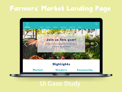 Farmers Market landing page
