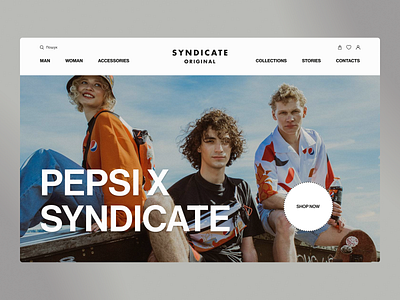 Syndicate - online store redesign clothes concept design figma kyiv photoshop redesign store streetwear ui ukraine web