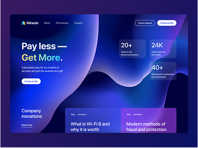 Miracle - Landing page