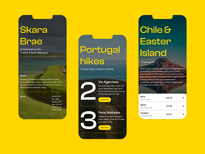 Travel guide mobile app design app books design figma guide mobile online orange responsive store travel travel guide ui ux yellow