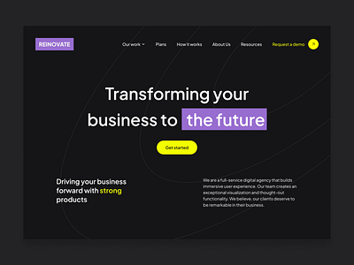 Agency landing page