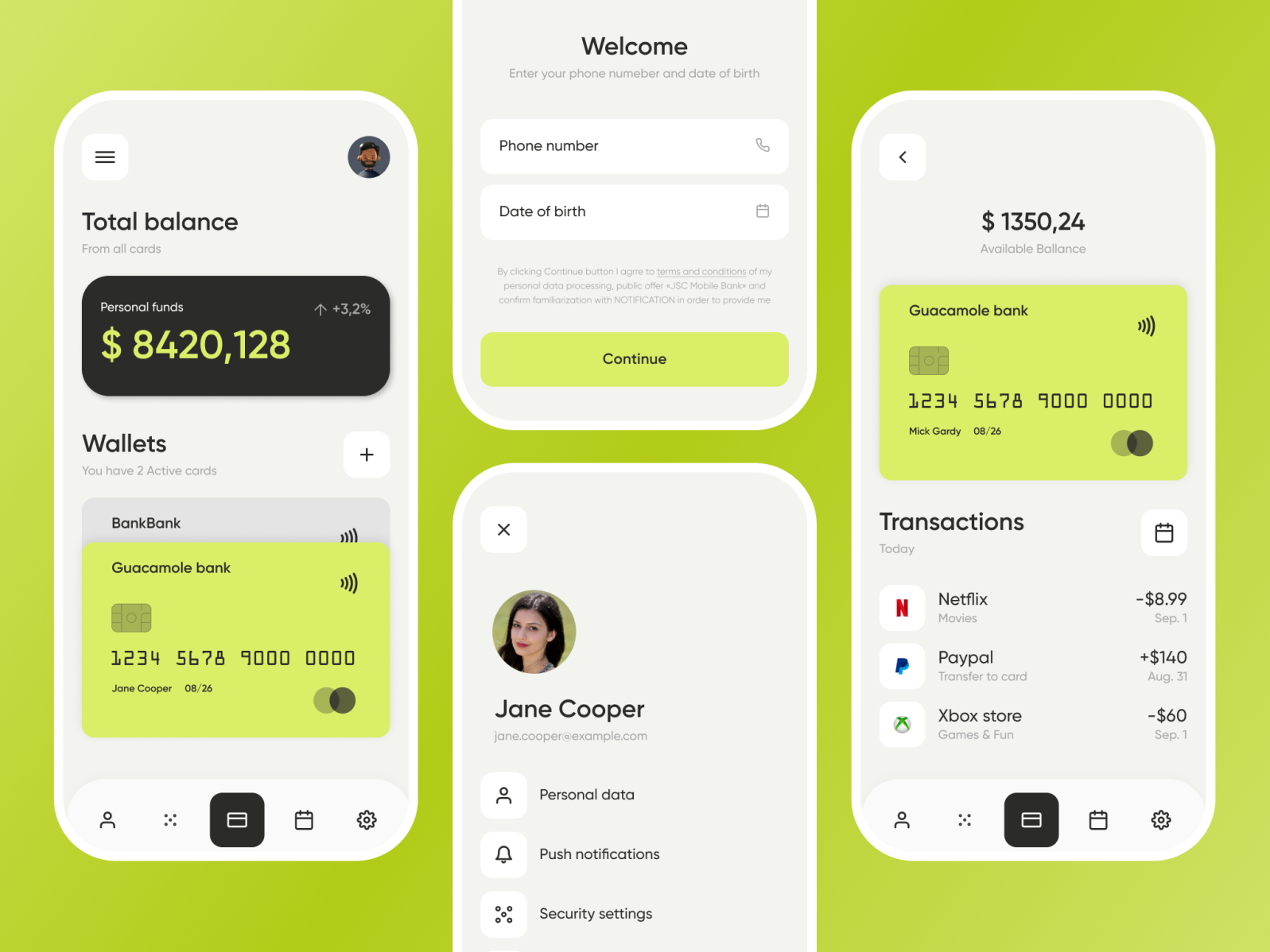 Personal Banking Mobile App by Ihor Shtykh on Dribbble