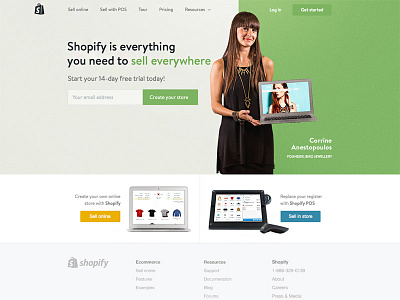 Shopify Redesign home homepage index marketing merchant shopify