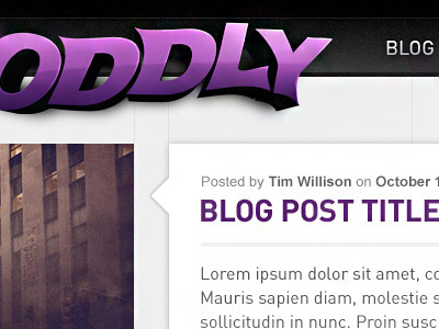 The Oddblog 3d blog carrot gloss wordpress