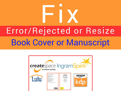 How to solve Rejected book cover or manuscript amazon book cover childrens book coloring book design ebook design fix error cover kindle publisher