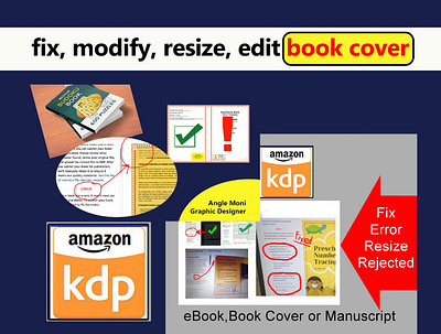 Fix error rejected cover or manuscript for kdp amazon book cover childrens book coloring book design ebook design fix error cover kindle publisher