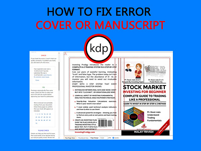 Do you need to fix error or rejected book cover