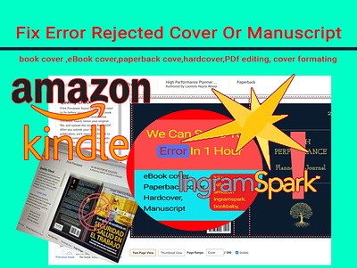 We can solve your error in 1 hour amazon book cover childrens book coloring book design ebook design fix error cover illustration kindle publisher logo