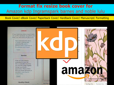 I can fix modifiy your rejected book cover or manuscript and for amazon book cover childrens book coloring book design ebook design fix error cover illustration kindle publisher logo