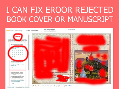 I specialize in fixing rejection issues for Amazon KDP book cove