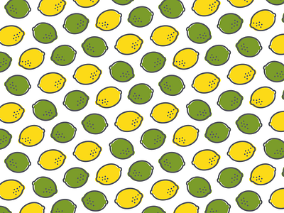 Lemon + Lime citrus cooking fresh fruit green lemon lime pattern repeat vector yellow