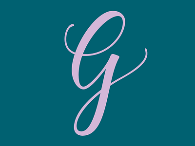 G is for Geneva glyphsapp hand lettering modern calligraphy script