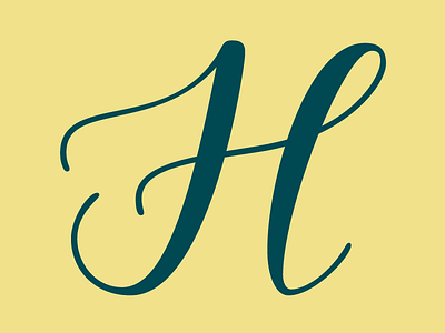H is for Hanoi glyphsapp hand lettering modern calligraphy script