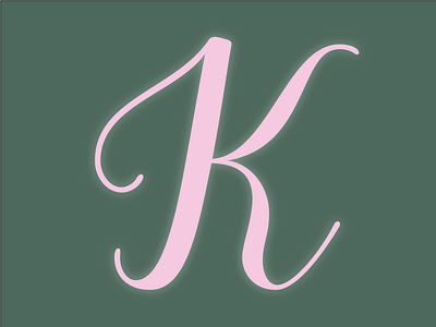 K is for Kyoto digital lettering lettering script vector