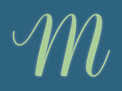 M is for Manchester digital lettering lettering script vector