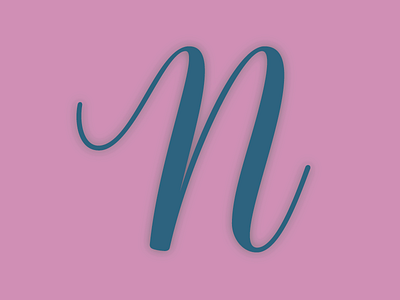 N is for Nantes digital lettering lettering script vector