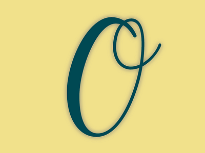 O is for Oslo digital lettering lettering script vector