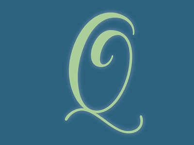 Q is for Québec digital lettering lettering script vector