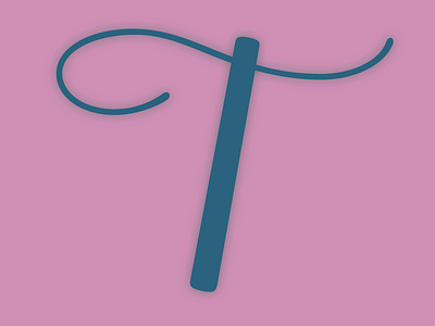 T is for Turin digital lettering lettering script vector