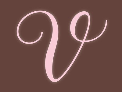 V is for València digital lettering lettering script vector