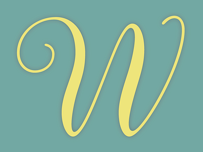 W is for Warsaw digital lettering lettering script vector