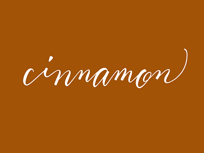 Cinnamon digital lettering lettering script vector