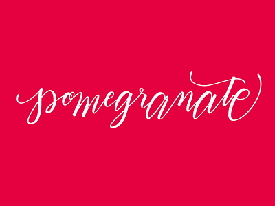 Pomegranate digital lettering lettering script vector