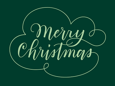 Merry Christmas digital lettering lettering script vector