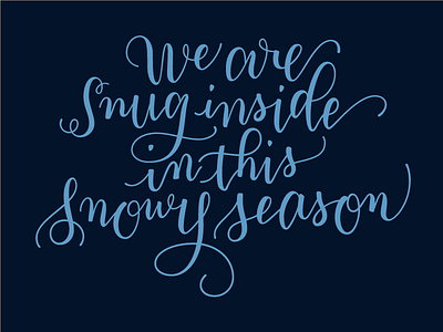 Snowy Season digital lettering lettering script vector