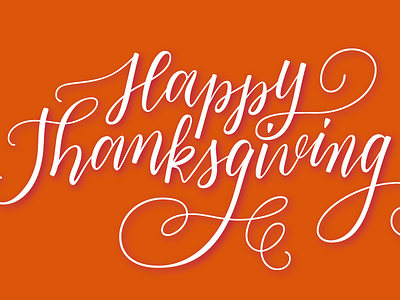 Happy Thanksgving digital lettering lettering script vector