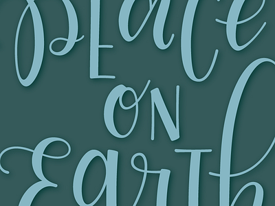 Peace On Earth digital lettering lettering script vector