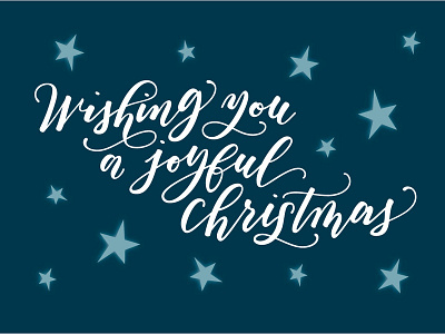 Joyful Christmas hand lettering lettering vector lettering