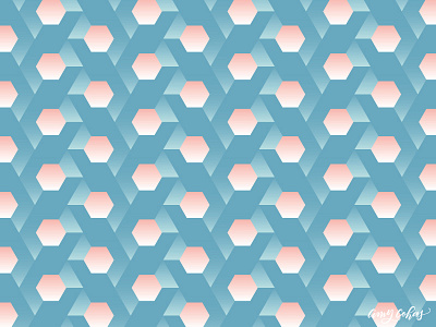 Glowing Hexagons Pattern