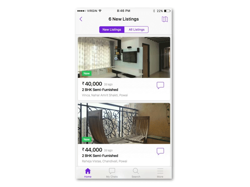 Rent - List view to details page animation details housing ios list real estate rent scroll view