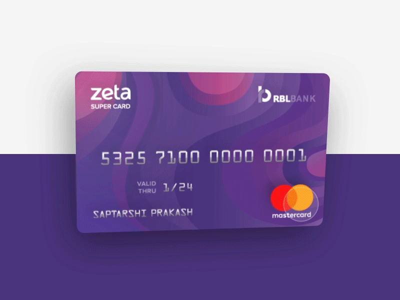 Zeta Super Card Hover 3d after effects animation apple music card credit card gif hover motion parallax